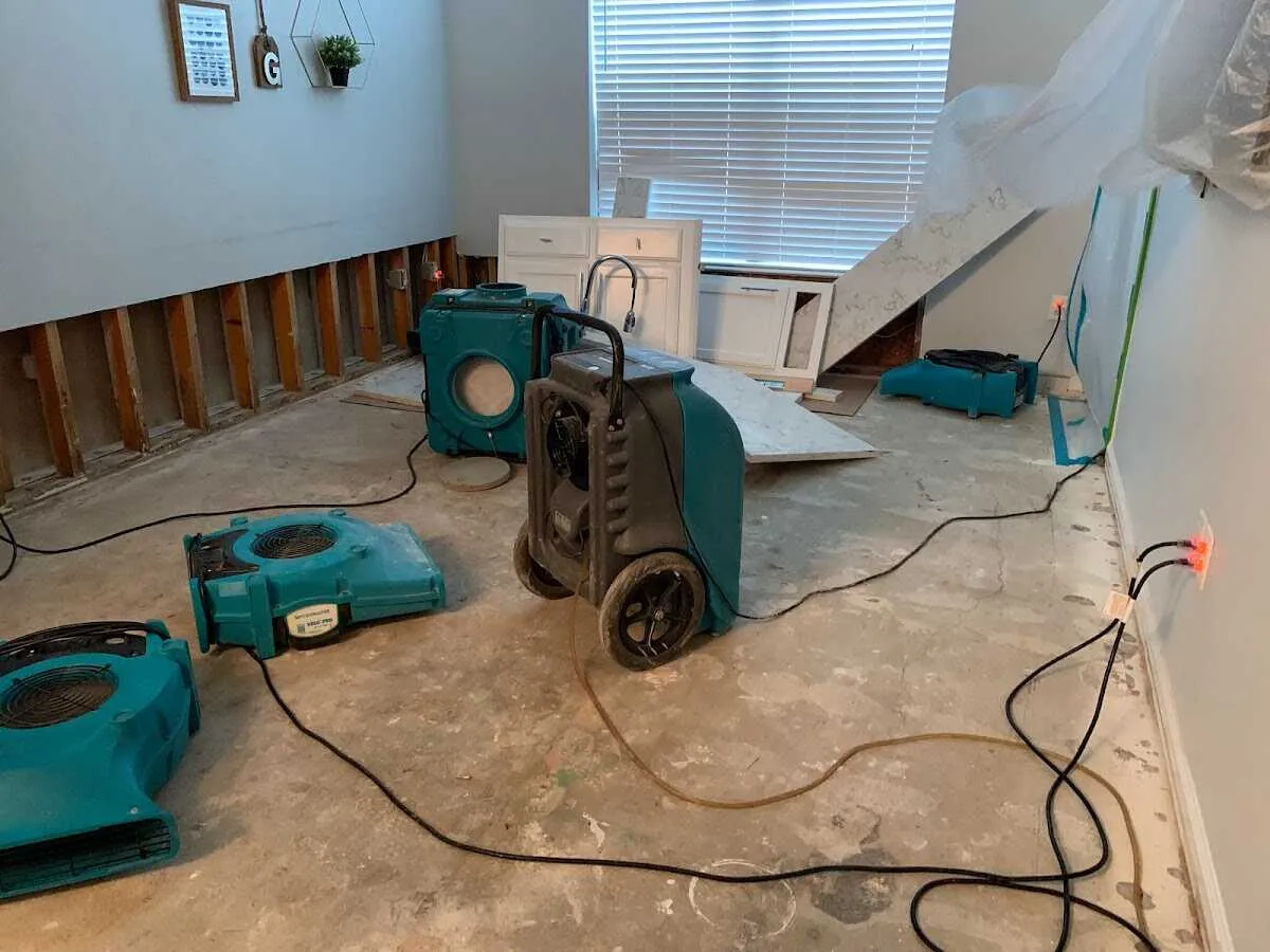Dehumidifier in flood-cut room for Water Extraction & Removal in Sharonville